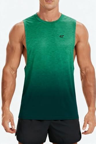 EZRUN Men's Tank Tops Swim Beach Sleeveless Shirt Quick Dry Gym Workout Stringer Muscle Tshirts Big and Tall 3XL