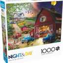 Buffalo Games - Bigelow Illustrations - Farm Life Day and Night - 1000 Piece Jigsaw Puzzle for Adults -Challenging Puzzle Perfect for Game Nights - Finished Size is 26.75 x 19.75