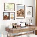 Dreamland 9x12 Picture Frame, USA-Sourced Walnut Wood Photo Frames with HD Tempered Glass, 9 x 12 Wooden Frame Matted to 6 x 8, 9x12 Frames Handcrafted Rounded Corner for Tabletop or Wall Display