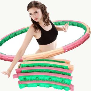 Weighted Fitness Hoop  3.1kg (6.83lb) Cushioned Exercise Ring for Waist & Core Training, Soft EVA Foam Padding, Detachable 8-Section Design, Home Workout Equipment Made in Korea