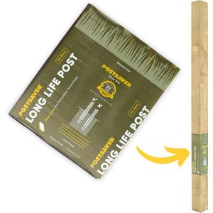 Postsaver Pro-Wrap & Tack | 16 ft Roll Cut to Size | Dual-Layer Rot Protector | Fence Post Protector | 20-Year Post | Wood Protection| Fits Any Size Post (1)