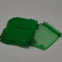100Pcs Green Organza Bags for St. Patricks Day, 6x8 inch Sheer Jewelry Gift Pouches with Drawstring Wedding Favor Gift Bags for Christmas, Baby Shower, Birthday, Party