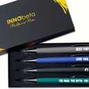 InnoBeta Papa Gifts, Ballpoint Pen Set of 4, Gift Ideas for Grandpa from Grandkids on Birthday, Christmas, Father's Day, Retirement