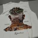 VIPWOLF Men's Figure Graphic Sleeveless Shirts Crew Neck Summer Casual Cut Off Tank Tops White Large
