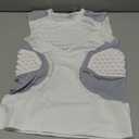 COOLOMG Youth Baseball Chest Protector Padded Compression Shirt Softball Football Lacrosse Rib Heart Sternum Guard (Large, White)