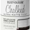 Rust-Oleum Linen White Chalked All-in-One Ultra Matte Paint | One Coat Coverage | No Primer, Sanding, Or Topcoat Needed | Easy Clean Up | Made in USA | 30 OZ, 30 Ounce Brush