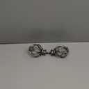 KAMANINA Replacement Finials for 1 or 7/8 Inch Curtain rods, Twisted Cage, M6 Screw Rod Finials, Antique Sliver, 2pcs