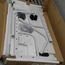 QZMDSM Portable Desk with Wheels Small Standing Desk on Wheels Adjustable Height Rolling Desks for Small Spaces, 32" Computer Desks with Storage Shelves for Home Office Study White