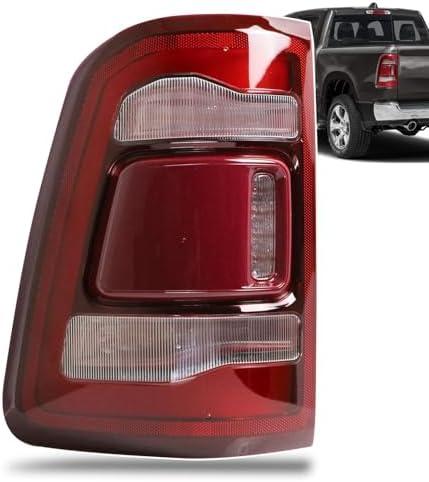 LED Tail Light Red Cover with Blind Spot Compatible With 2019-2023 Dodge Ram 1500 Left Driver Side Replace 68262531AH