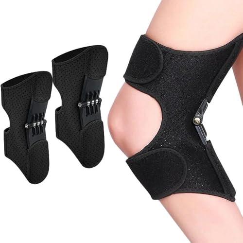 GEESEN Joint Power Support Knee Brace with 4 Springs, Ergonomic Knee Stabilizer Pad, Inspired Lift Brace, Adjustable Knee Stabilizer Pads,Pain Relief (2 Pack)