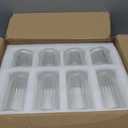 Crystal Drinking Glasses, Set of 8 Durable Glass Cups-4 Highball Glasses 15oz & 4 Rocks Glasses 12oz, Mojito Cups, Cocktail Glass, Bar Glassware Set for Cocktail, Beer, Whiskey (Large)