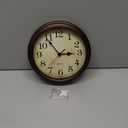 HYLANDA Wall Clock, 9 Inch Silent Non Ticking Classic Battery Operated Clocks, Decorative for Living Room, Bedrooms, Bathroom, Kitchen Office (Bronze)