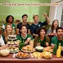 2 x Football Party Decorations Disposable Tablecloth - 2 Pack Plastic Table Covers with Touchdown Field and Football Design, for Birthday, Game Day, Tailgate and Big Game, 54 x 108 Inch