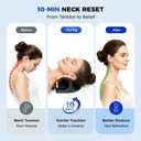 Neck Stretcher with Adjustable Airbag Height, Inflatable Neck and Shoulder Relaxer, Ergonomic Pillow for Home Office Travel