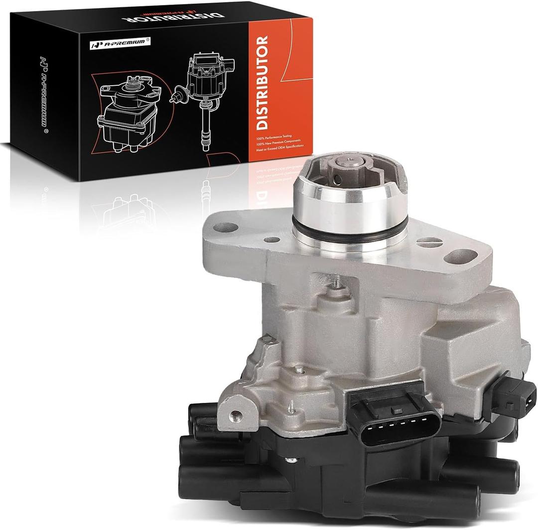 A-Premium Ignition Distributor with Cap and Rotor Compatible with Dodge Avenger 1995-2000, Stratus 1995-2000 & Chrysler Sebring 1995-2000, Cirrus 1995-2000, 2.5L