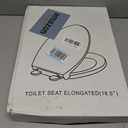 Elongated Toilet Seat, 18.5 Soft/Slow Close Oval (Oblong) Toilet Seat for Elongated Toilets, No-Slam Quiet-Close Lid, Easy-to-Install & Clean, Durable Never-Loosen White Plastic Seat