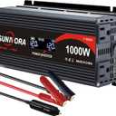 1000 Watt Inverter with LCD Display 12V DC to 110V/120V AC 2000 Watt(Peak) Car Power Inverter with 2 AC Outlets 20W PD USB-C and 18W QC USB-A Power Converter for Car, Laptops, Road Trip (1000W-LCD-Type-C)