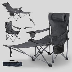 Folding Reclining Camping Chairs Footrest: 3 in 1 Portable Beach Lounge Chair Tanning Chairs with Backpack Lay Flat Lawn Chair Camping Furniture Camp Fishing Outdoor Carry Bag (Cloth Back, Grey) Folding Reclining Camping Chairs Footrest: 3 in 1 Portable Beach Lounge Chair Tanning Chairs with Backpack Lay Flat Lawn Chair Camping Furniture Camp Fishing Outdoor Carry Bag (Cloth Back, Grey)