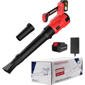 Cordless Leaf Blower 21V Electric Blower with (1) 3.0Ah Battery and Fast Charger, Variable Speed, Turbo Mode, Battery Powered Handheld Leaf Blower for Lawn Care and Yard Leaf Cleaning