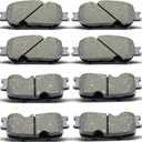 D908 D885 Front Rear Ceramic Brake Pads Set Fit For 2002 2003 2004 2005 2006 TOYOTA CAMRY (8 pcs)