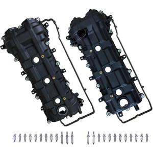 Engine Valve Covers Compatible with 2011-2019 Chrysler Jeep Grand Cherokee Dodge Ram 1500 3.6L Direct Replace Part # 5184069AN, 5184068AN, 264-939, 264-938