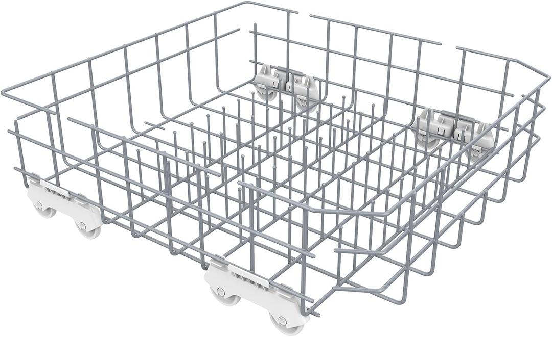 UPGRADED W10728159 Dishwasher Lower Rack Compatible with Kenmore Kitchenaid Dishwasher Rack,w10728159 W10082825 W10780925 W10525646 KDFE104DSS4 Maytag Whirlpool Dishwasher Bottom Rack Part with Wheel