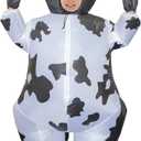 Stegosaurus Inflatable Cow Costume Kids, Halloween Blow Up Costumes for Kid Funny Cow Suit for Boys & Girls Cosplay Party, 3'11 to 4'11'' (120cm - 150cm)