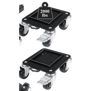 Furniture Movers with 2 Wheels,Heavy Duty Furniture Lift Mover Tool Set with 2000 lbs Load Capacity, Easy Sliders Dolly with Removable Side Guards&Brake, for Moving Appliance,Sofa etc
