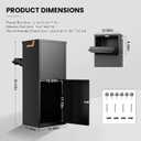 Merapi Parcel Drop Boxes for Outside, 15.24" x 11.42" x 35.47" Cold-Rolled Sheet Package Delivery Boxes, Anti-Theft Lockable Parcel Storage Box for House, Porch, Curbside, Black