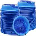 50 Pack Emesis Bag, Disposable Vomit Bags, Aircraft & Car Sickness Bag, Nausea Bags for Travel Motion Sickness (Blue)