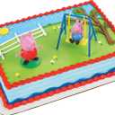 Decopac Peppa Pig Swing Set DecoSet Cake Decoration Topper Pink, 3.2" x 1.8"