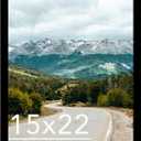 Wood 15x22 Picture Frame Black for Wall Hanging, 15 x 22 Frame Photo Frame for Wall Horizontally or Vertically, Black, 1 Pack