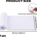 1x1 Solid Rib Knit Fabric, Stretchy Knitted Ribbing for Cuffs, Collars, and Waistbands, Polyester-Spandex Blend, DIY Sewing Trim, 6 x 39 Inches (White, 6 x 39 Inches)