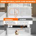 Pawtners Retractable Baby Gates Extra Wide, 41" Tall Extends up to 71" Wide, Dog Gate Indoor with for Stairs, Pet Gate with Support Rods for Doorways Hallways Indoor & Outdoor-White