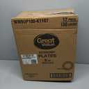 Great Value Uncoated Paper Plates, 9 Inch, White, 1200 Count