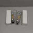 Short T10 LED Bulb, 5in Vintage Edison Dimmable Bulb 6W 2700K Warm White Tubular Bulbs, E26 Medium Base Clear 600LM 60W Equivalent for Cylinder Pendant Wall Sconces Chandelier Vanity 4Pack