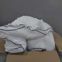 Queen Size Down Comforter, Medium Weight All-Season Duvet Insert with 8 Loops, Luxury Bedding Comforter, White, 90"x90"