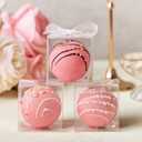 100 Pack 2x2x2 Inches Clear Favor Boxes with Ribbons, Mini Transparent Cube Treat Boxes for Candy & Chocolate Bomb, Plastic Individual Macaron Packaging Box for 2