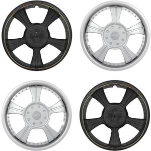 ECCPP Universal Wheel Cover ABS Wheel Skins Set 13" Silver Hub Caps -Set of 4 Full Heat & Impact Resistant Grade