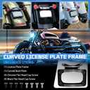 3147 Curved License Plate Holder Frame Fits for 2010-2025 Harley Davidson Touring Street Glide Electra Glide Road Glide Road King Curved License Plate Mount | Black