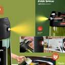 16oz/470ml Glass Olive Oil Sprayer for Cooking - 2 in 1 Olive Oil Dispenser for Kitchen Gadgets, Air Fryer, Salad, and BBQ (beige)