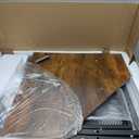 VEDECASA Corner Printer Stand Table with Power Outlet Charging Plugs USB Port Adjustable Storage Shelf Computer Tower CPU Stand Holder for Home Office (Brown)