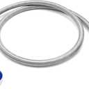 3 FT 1/4 inch Male NPT LP Gas Propane Hose with QCC1/Type1 for RV Trailer, Stainless Steel Braided RV Propane Pigtail Hose Connector for Standard Two-Stage Auto Changeover Regulator