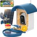 Bird Feeder with Camera, Smart Birdfeeder with Solar-Powered, 5MP AI Identify Birds 11000, Night Vision, Auto Record Video,Instant Notifications, Bird Feeders for Outdoors Yard with Water Bowl