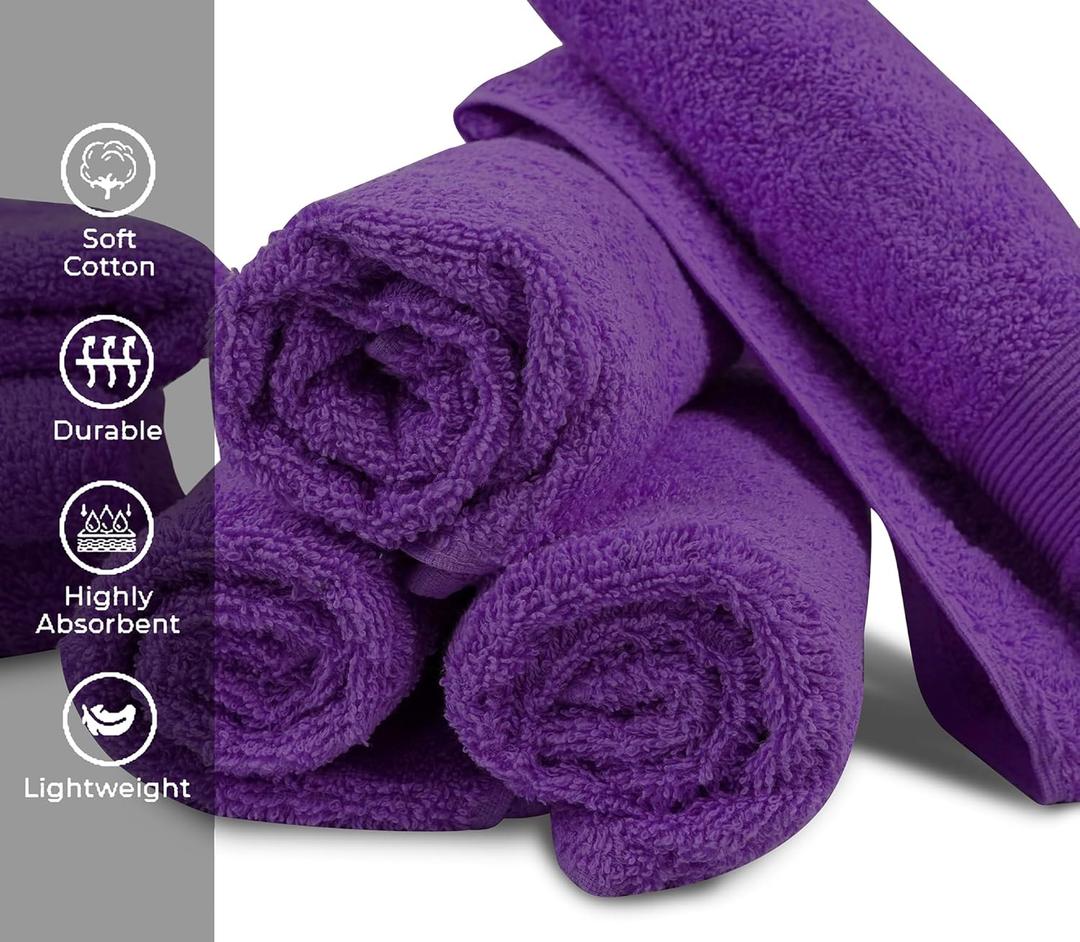 Softolle Luxury 8 Piece Towel Set, 2 Bath Towels 2 Hand Towels 4 Washcloths, Towels for Bathroom, Home, Spa & Gym - Highly Absorbent