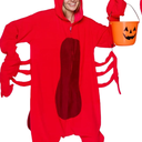 Funziez! Sea Creatures Onesie Lobster, Clown Fish, Hammerhead Shark, Octopus, Squid - Plush Adult Animal Costume Jumpsuit Medium 