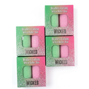 4 x Orbit Wicked Heatless Curling Velcro Roller