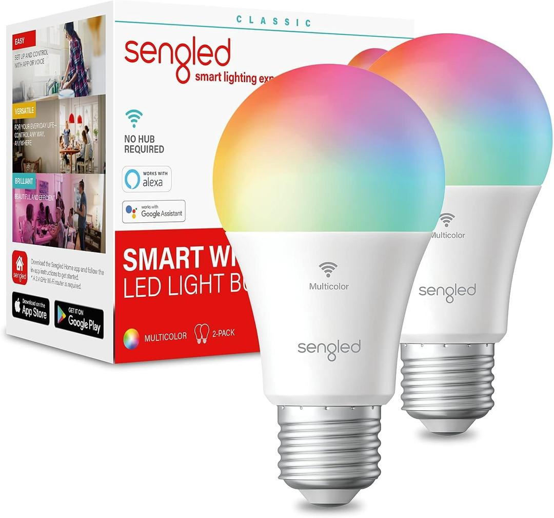Sengled Smart Light Bulb (2 Count (Pack of 1), Full Color (16 Millions))