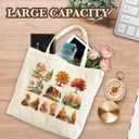 Fall Tote Bags, Autumn Maple Leaf Canvas Tote Bag, Fall Shoulder Bag, Autumn Holiday Gifts, Thanksgiving Gifts For Women Friends Teacher Mother Colleagues -B08