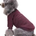 CHBORLESS Pet Dog Classic Knitwear Sweater Warm Winter Puppy Pet Coat Soft Sweater Clothing for Small Dogs (XS, Brown)